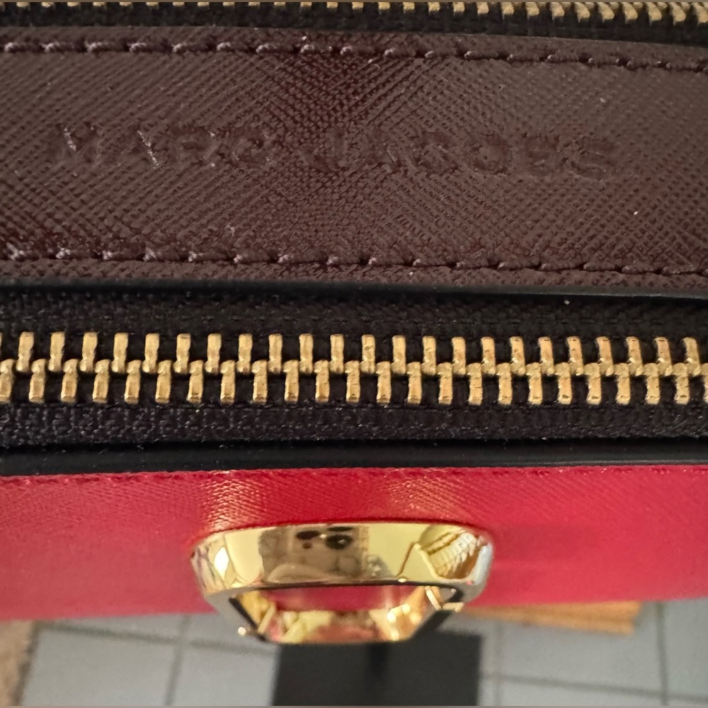 NWT Marc Jacobs The Snapshot Americana True Red Multi Leather Camera Bag - Picture 8 of 13